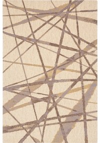 Tappeto in lana beige 200x300 cm Sticks - Agnella