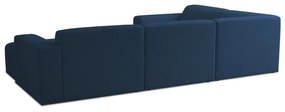 Divano angolare blu scuro in tessuto bouclé (a U) Roxy - Scandic