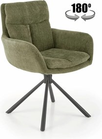 Sedia girevole in tessuto K495 oliva