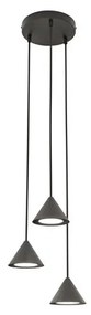 Lampadario a Sospensione in Acciaio ELIT 3 PREMIUM Nero 3xGX53 Colore del corpo Nero