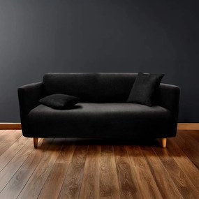 Copridivano nero con rivestimento elastico per divano a 3 posti Sacha – douceur d'intérieur