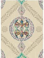 Mindthegap Carta da parati Abeille Decoratif - Taupe/ Red/ Blue