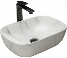 Lavabo da appoggio  Rea Belinda Marble Mat