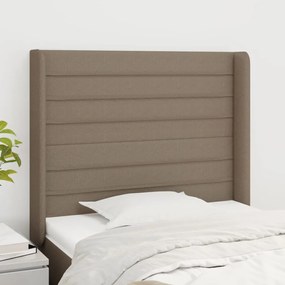 Testiera Ad Orecchio Tortora 93x16x118/128 Cm İn Tessuto /