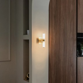 Applique moderno oro IP44 2 luci - Bagno