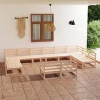 Set Divani da Giardino 12 pz in Legno Massello di Pino 3076219