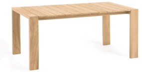 Kave Home - Tavolo da esterno Victoire in legno massello di teak 240 x 110 cm