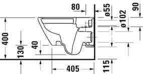 Duravit 29030900212 - WC sospeso Rimless D-CODE ceramica/bianco lucido