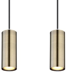Globo 57911-4HM - Lampadario a sospensione con filo ROBBY 4xGU10/35W/230V nero/ottone