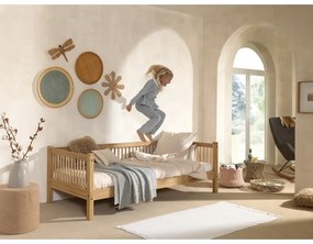 Letto per bambini in legno di quercia in colore naturale con letto estraibile e contenitore 90x200 cm Forrest - Vipack