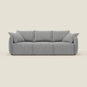 Flexar divano con 3 sedute allungabili schienale in piuma d'oca in bouclé impermeabile T07 grigio