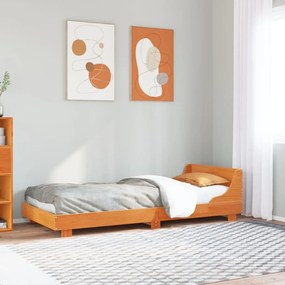 Letto senza materasso marrone cera 75x190 cm in legno di pino