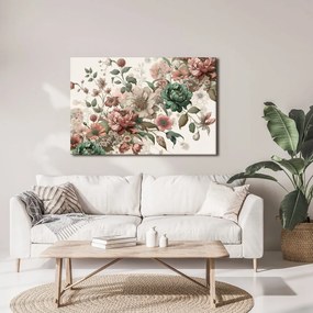 Quadro su tela – Fiori delicati in tonalità pastello