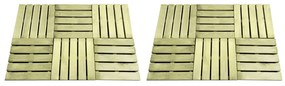 Piastrelle Per Esterni 12 Pz 50x50 Cm İn Legno Verde /