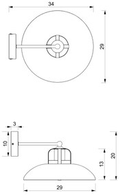 Applique FELIX 1xE27/60W/230V blu