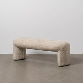 Panca beige in tessuto bouclé Suave - Ixia