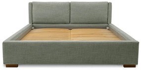 Letto matrimoniale grigio imbottito con rete inclusa 180x200 cm Dreamer – Scandic