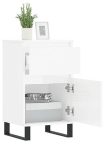 Credenza bianco lucido 40x35x70 cm in legno multistrato