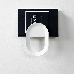 Gancio da parete bianco in acciaio Coucou – Spinder Design