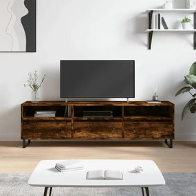 Mobile Porta Tv Rovere Fumo 150x30x44,5 Cm İn Legno Multistrato /