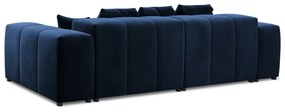 Divano in velluto blu 320 cm Rome Velvet - Cosmopolitan Design