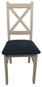 Sedia da pranzo NATE quercia sonoma/nero