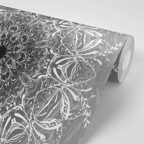 Carta da parati – Rosetta in bianco e nero