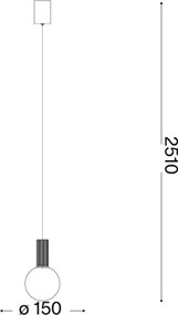 Ideal Lux - Lampadario LED a sospensione su cavo ODEON LED/8W/230V CRI 90 Ø 15 cm beige/bianco