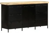 Credenza 140x38x76 cm in Legno di Mango Grezzo