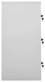 Armadietto con chiave grigio chiaro 90x45x92,5 cm in acciaio