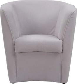 Poltrona moderna in tessuto antimacchia Grigio chiaro imbottita