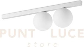 Binomio lampadario a soffitto 2 luci attacco g9 bianco