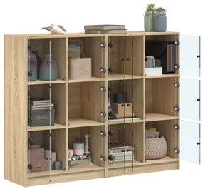 Libreria ante rovere sonoma 136x37x109 cm in legno multistrato