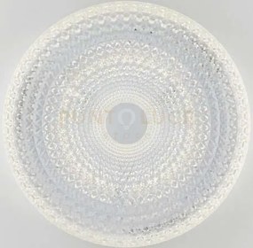 Plafoniera led unika bianca  con diffusore effetto diamantato 40w 3...