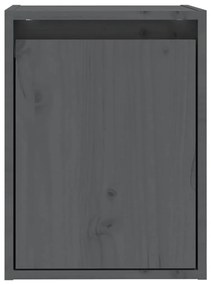 Pensile grigio 30x30x40 cm in legno massello di pino