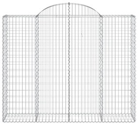 Cesti Gabbioni ad Arco 13 pz 200x50x160/180 cm Ferro Zincato