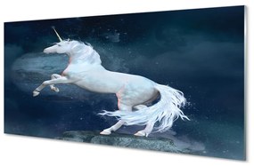 Quadro acrilico Pianeti unicorno cielo 100x50 cm