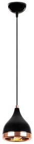 Lampadario nero/color rame ø 14 cm Yildo – Opviq lights