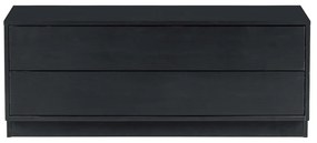 Tavolo TV modulare nero in legno di pino 100x40 cm Finca - WOOOD