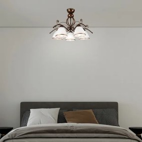 Lampadario a plafone RETRO 5xE27/60W/230V patina di bronzo