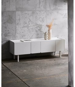 Mobile TV bianco 160x55x45 cm Bera – Unique Furniture