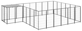 Gabbia Per Cani Nera 12,1 M² İn Acciaio /