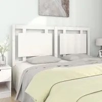 Testiera per Letto Bianca 155,5x4x100 cm Legno Massello di Pino 817946