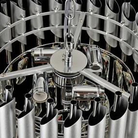 Brilagi - Lampadario a catena ECLIPSE 5xE14/10W/230V Ø 38 cm argento