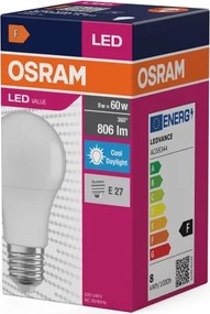 Lampadina LED A60 E27/8W/230V 6500K - Osram