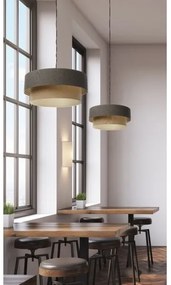 Lampadario a sospensione con filo BOHO TRINITI 1xE27/60W/230V grigio/beige