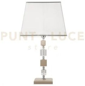 Lume/g livia lume 1 luce tortora- trasparente e cromo attacco e27 c...