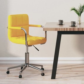 Sedia Da Ufficio Girevole Giallo Senape İn Tessuto /