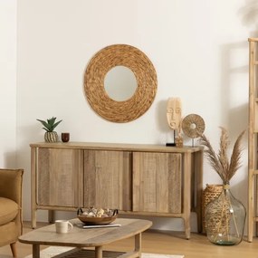 Atmosphera - Specchio da parete LORENA diametro 75 cm giacinto d'acqua