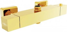 Mexen Cube miscelatore doccia termostatico, oro - 77250-50
